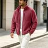 Men's Lined Thickened Stand Collar Jacket Warm Winter Outerwear Coat