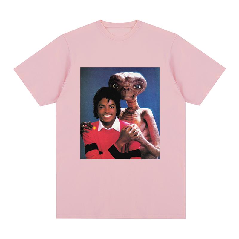 Michael Jackson ed ET Maglietta Vintage Moda Casual Musica Divertente Retrò Cotone Uomo T-shirt Nuova TEE T-SHIRT Top Donna