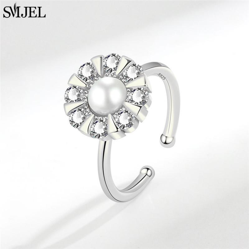 Etnisk Mote Tusenfryd Blomst Angstring Justerbar Dame Jenter Bekymring Stresslindring Smykker Spinnende Fidget-ringer Festgaver