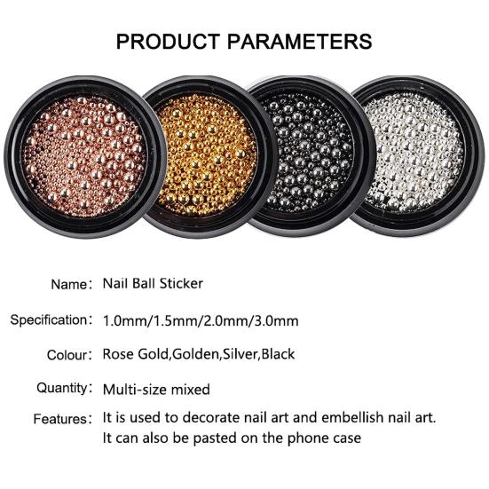 Bile Metalice 3D Decorațiuni Metalice pentru Unghii Instrument DIY Accesorii Apliuri Metalice pentru Unghii
