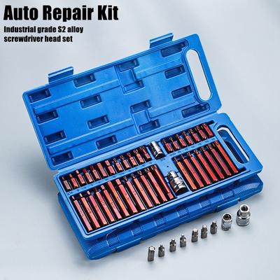 40pcs Torx Star Spline Hex Socket Bit Set Screwdriver Bit Set S2 Alloy and CR-V Steel Magnetic Screw Driver Kit Repair Tools