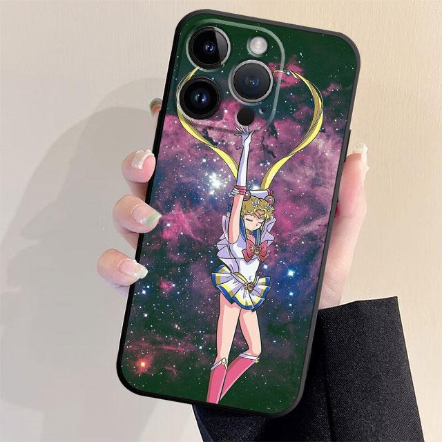 Phone Case for Apple iPhone XS X 11 SE 13 Pro Max 6s 14 Plus 8 XR 7 12 Mini 6 Armor Silicone Bumper S-Sailors Moons Girl Cover