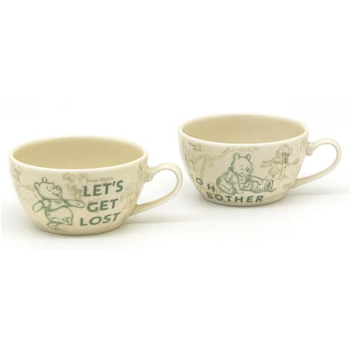 

Disney Winnie the Pooh Soup Cup Pair Set, Serves 2, Approx. 310ml, Dishwasher and Microwave Safe, 100 Acre Picnic, Tableware, Accessories, Made in J
