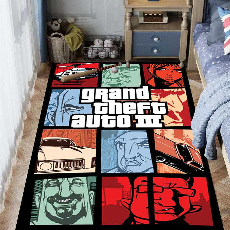 Vibes Vice City carpet printing Home Decor Art Protective pad Bathroom mat