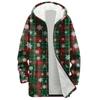 Women's Christmas Printed Fashionable Loose Zipper Fleece Hoodie Jacket