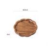 Walnut Wood Flower Shape Plate Restaurant Pizza Plate Steak Plate Dessert Dish Fruit Plates Molecular Food Specialty Tableware