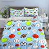 Sports Ball Pattern Set Multiple Sizes kid's And adults' Bedroom Exquisite 3PC Bedding set, Gift