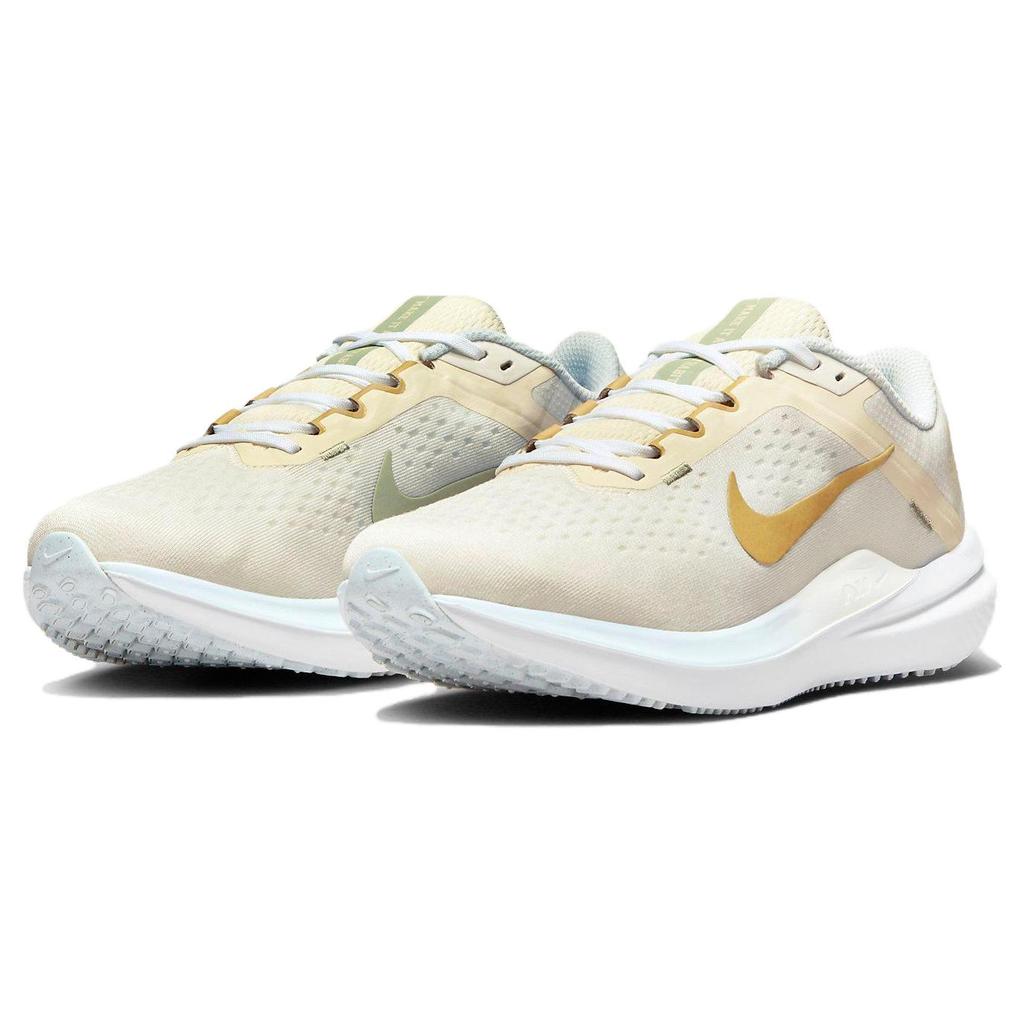 New Nike Air Zoom Winflo 10 Running Shoes 'White Sail Buff Gold' Women's FV3636-171