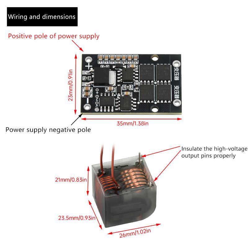 

Постійний струм 6-15 В до змінного струму 10 кВ-25 кВ Підпалювач дуги Високовольтний модуль Плата драйвера Трансформатор Запальничка 12 В 20 кВ Змінна частота Змінний струм 70 Вт