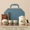 Portable Travel Tea Set: Quick-Brew Pot with Four Cups, New Style for Young People On the Go