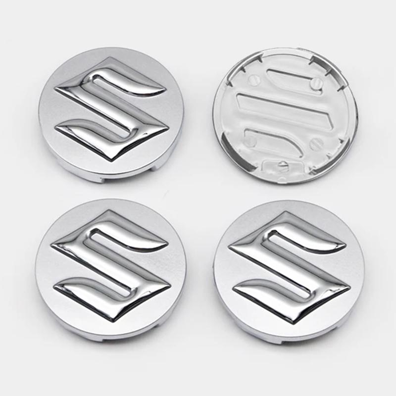 YOTA6 4Pcs 54mm 56mm 60mm Car Wheel Center Hub Caps S Logo Badge Rim Cover Emblem For Suzuki Swift Jimny Vitara Baleno SX4 Accessories