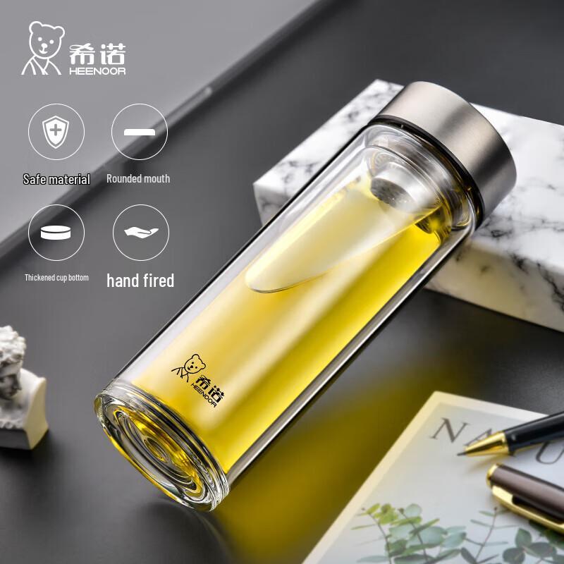 Xi Nuo Double Wall Borosilicate Glass Portable Tumbler