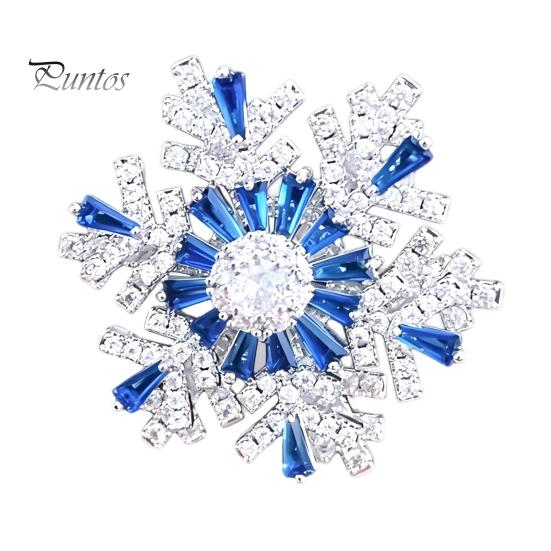 Holiday Party Jewelry Snowflake Brooch Pin for Women, Rhinestone Alloy Lapel Coat Embellishment Pin, Decorative Accessory Coats Sweaters Suits Dresses