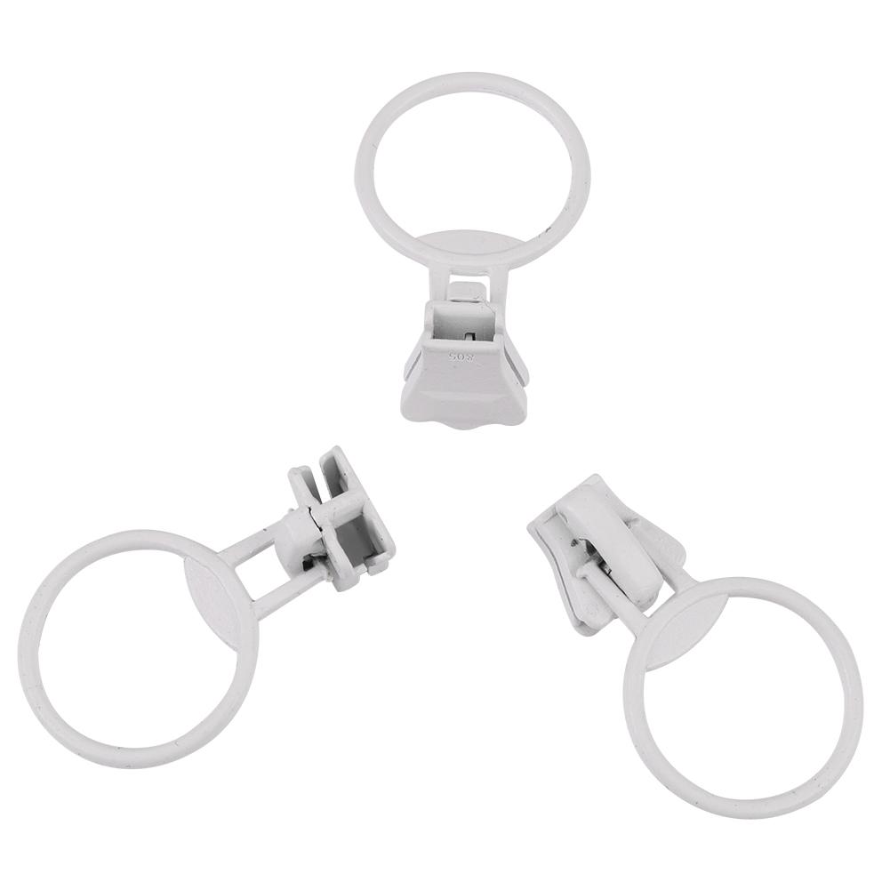 

20 шт. Металлический сплав, слайдеры для молнии, размер № 5, комплект для ремонта и замены круглой застежки (белый)