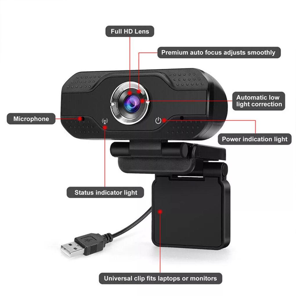 New USB 1080p Webcam With Microphone PC Camera HD full Camera Webcam For Computer PC Real-Time Video Conference Clear Video