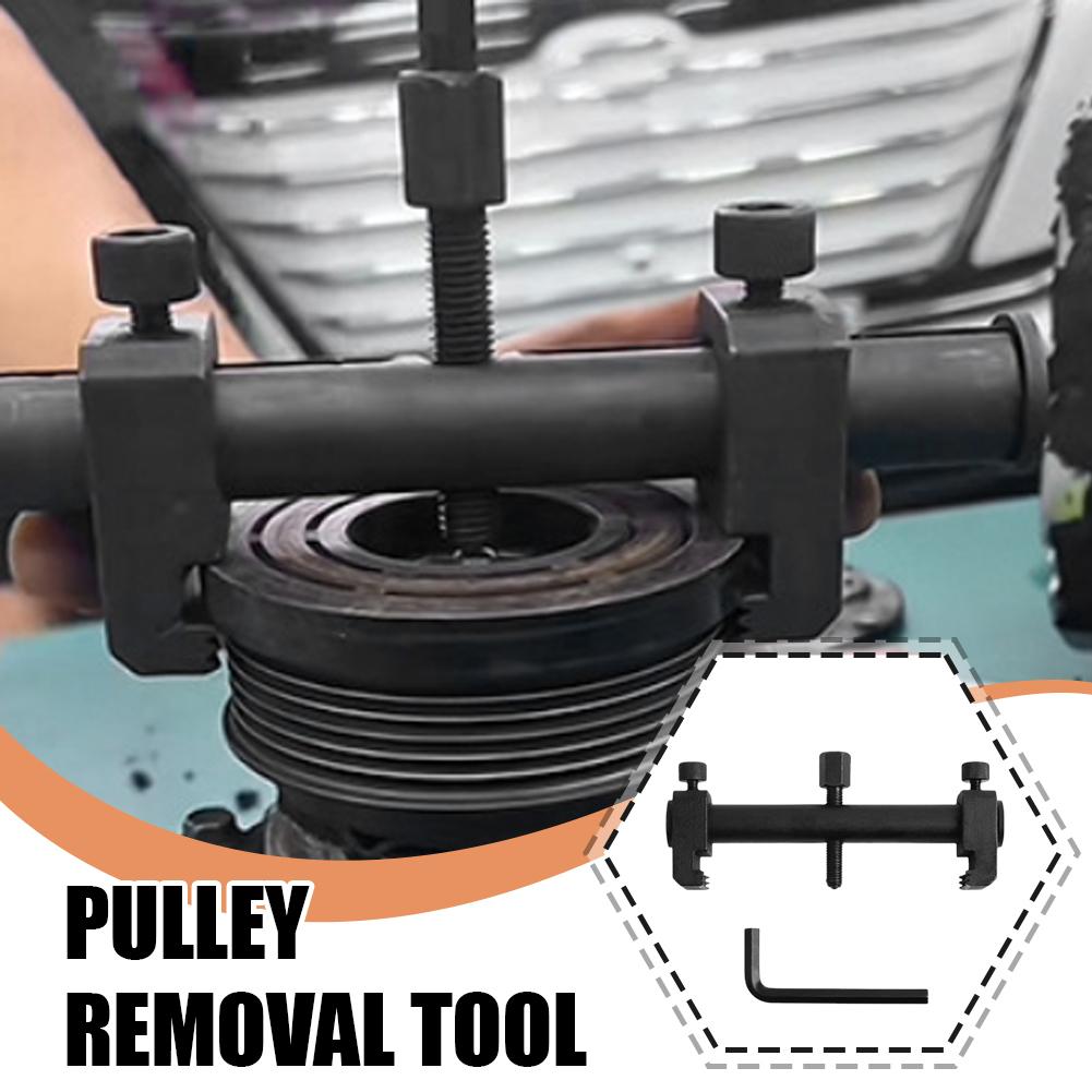 Adjustable Threaded Crankshaft Pulley Removal Tool Universal Puller For Ribbed Drive Pulley Crankshaft Remover Car Repair T N4Q4