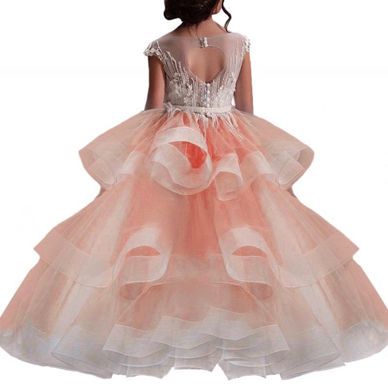 Europäisches und Amerikanisches Prinzessin Blumenmädchen Kleid - Langes Patchwork Design für Kinder