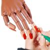 Nailart-Hände, professionelle Übungshände + 100 Stück Nagelspitzen, verstellbares Übungsmodell aus Kunststoff, DIY-Maniküre-Werkzeug, flexibel und weich