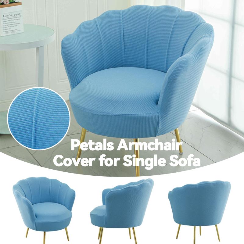 Schminkstuhl Sofa Blütenblatt Stuhlbezug Elastisch Polarfleece Hoher Sessel Hocker Staubschutzhüllen für Schlafzimmer Heim Lesezimmer Dekoration