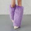 Faux Fur Furry Leg Warmers Y2K Long Tube Sock Fashion Warm Knee Sleeve  Autumn/Winter