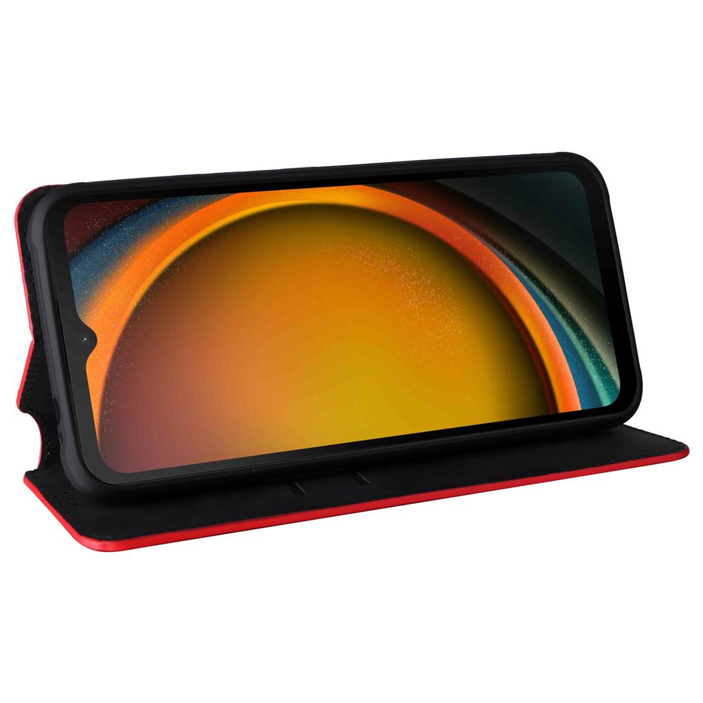 Kožené puzdro-peňaženka s potlačou Rhombus pre Samsung Galaxy Xcover7