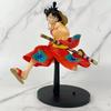 23cm Anime One Piece Kimono Monkey D. Luffy Second Gear Duel Figure Scene PVC Model Toy Collecting Desk Decorations Gift