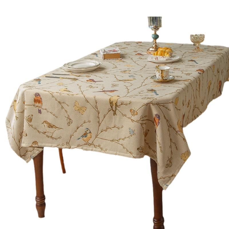 Light Luxury Small Fresh Tablecloth Chenille Waterproof and Oil Proof Home Dining Tablecloth