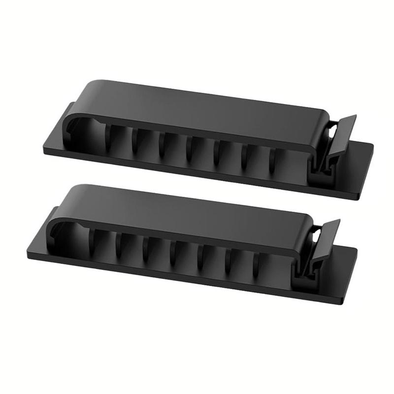 8 Holes Cable Organizer Self Adhesive Cable Clips USB Cable Management Clamp Home Desk Wall Cord Holder Charging Wire Manager