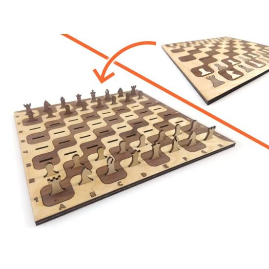 Mini Assembled Chessboard Portable Travel Wooden Chess Board with Storage Compartments Kids