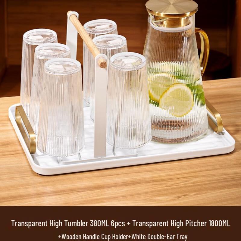 Shàng Qí Glass Beverage Set with 1.8L Pitcher