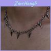 Punkowy Styl Kolczasty Stopowy Naszyjnik Dla Unisex Modny Trendy Choker Łańcuch Akcesorium