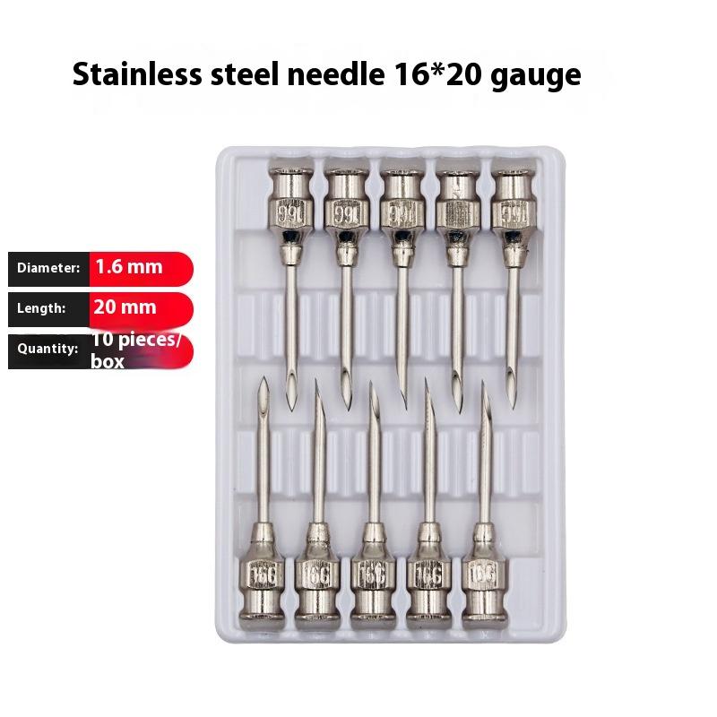 1 Set 20-50 ml Veteriner Alet Şırınga Aşı Enjeksiyonu Ayarlanabilir Doz 304 Paslanmaz Çelik İğne Ucu Dağıtıcı Hayvancılık Kümes Hayvanları