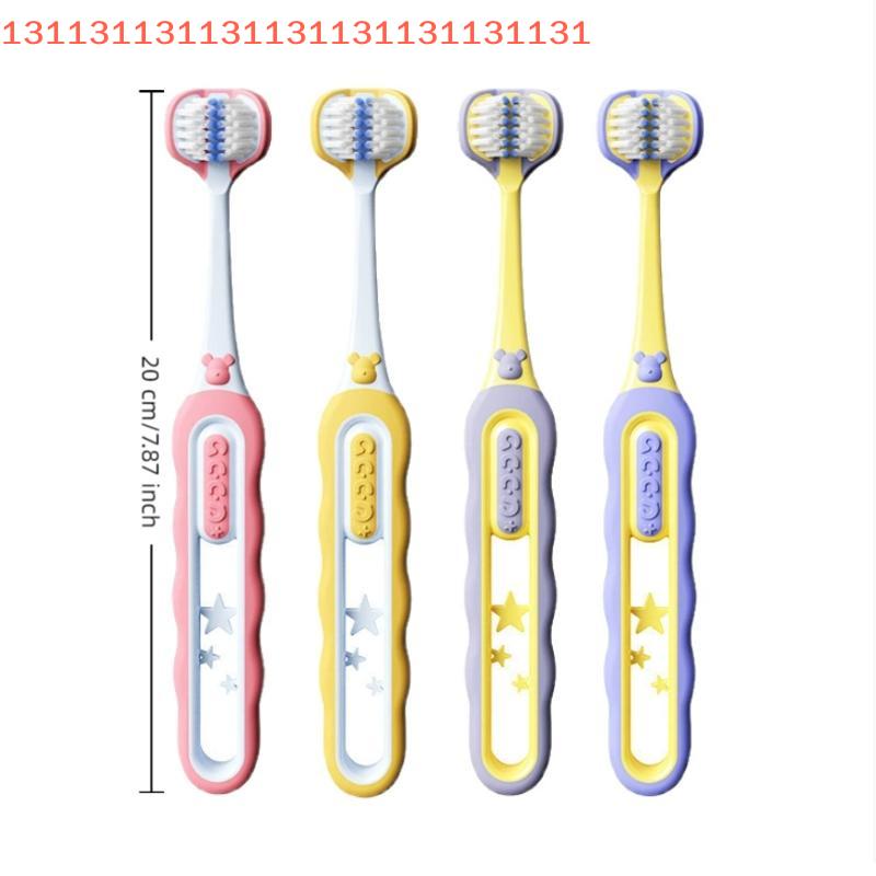 Antibacterial Cleaning Toothbrush For Children Three-sided Soft Bristle Toothbrush For Infants And Toddlers Aged 3-12