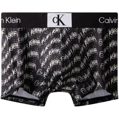 CK96 Series Letter Waistband Antibacterial Breathable Comfortable Underwear Men Underwear Wavy-Black NB3406-LO8