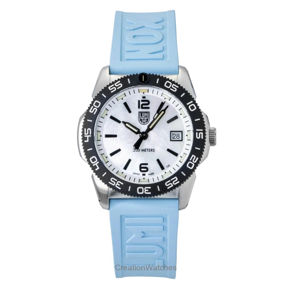 Luminox Pacific Diver Ripple Rubber Strap Mother Of Pearl Dial Quartz Diver's XS.3124M 200M Unisex Watch