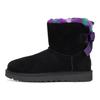 Bota Punk Mini Bailey Bow Xadrez 'Preto Roxo' Feminina 1130594-BLK