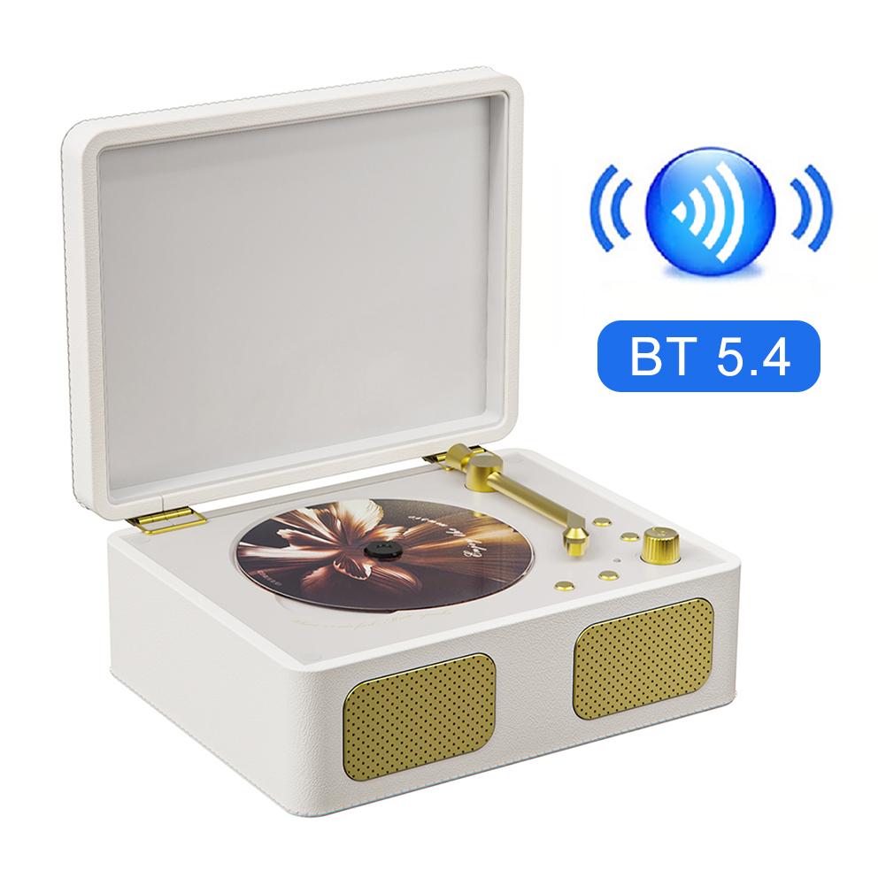 Retro CD Player 3.5mm AUX Bluetooth-Compatible 5.4 Portable CD Player with Remote Control Wireless CD Player for Music Lover