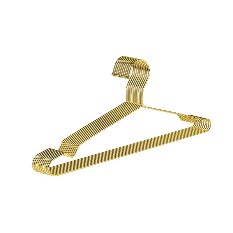 

10-30 шт. Металлические вешалки для одежды из золотой проволоки, Прочная ультратонкая вешалка для одежды, экономящая место, для рубашек, платьев, вешалка из нержавеющей стали 10PCS