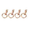 4PCS L Track Double Stud Tie Down Fitting Carbon Steel L Track Fitting with O Ring for Truck Bed