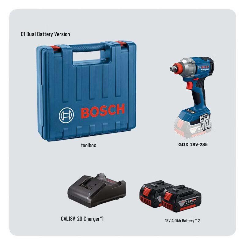 Bosch GDX 18V-285 Cordless Impact Wrench & Screwdriver CN plug (adapter included)