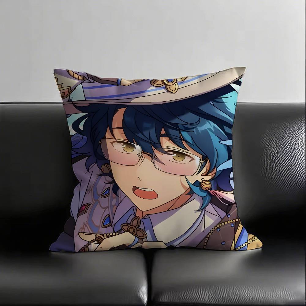 1pc Tsumugi Aoba Pillow Case Fashion Square Pillowcase Bedroom Sofa Room Ins Decoration Leisure