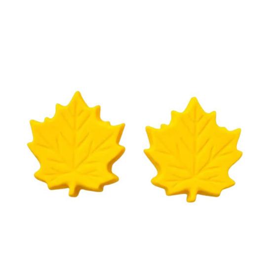 2 Pcs Decorative Knob Covers Fall Leaf Stretch Over Hardware Decorations for Autumn Kitchen Bathroom Home Dressers Decor