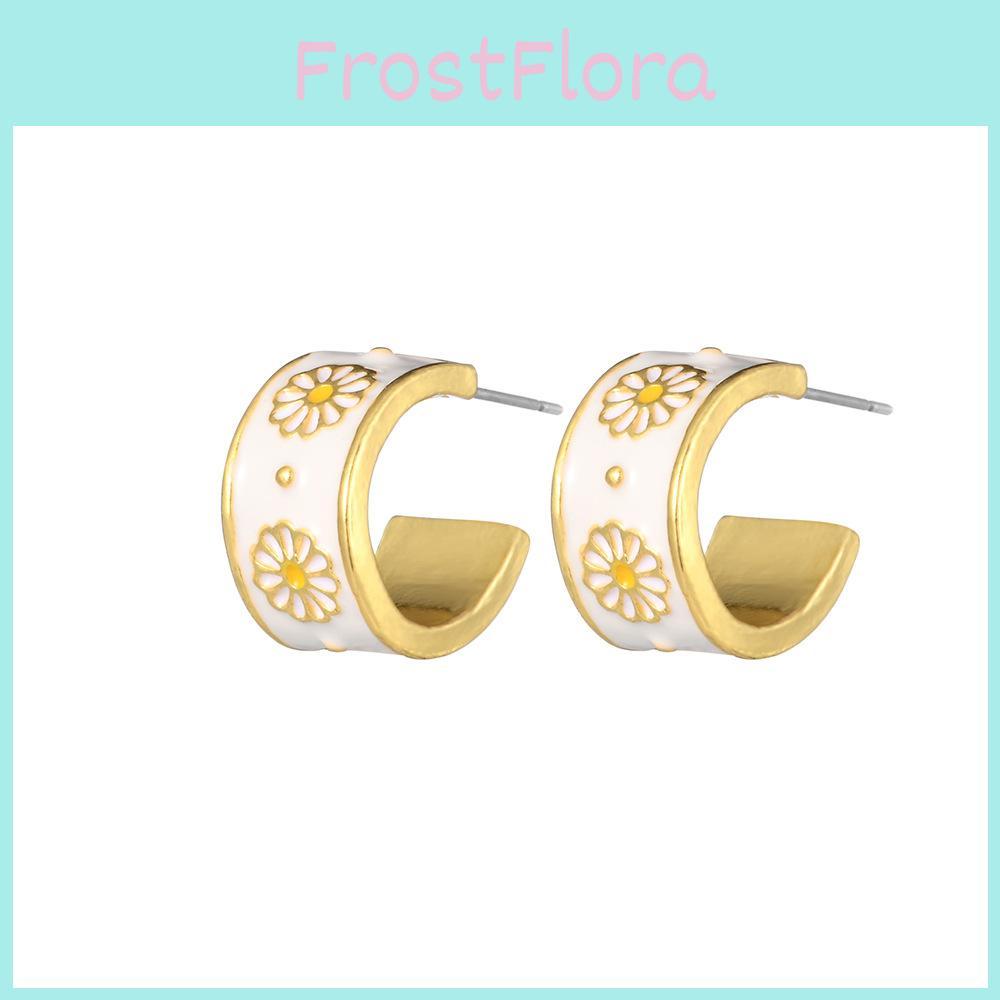 Geometric Unique Alloy Earrings With Artificial Stones Elegant Womens Jewelry