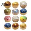 TPR Stress Ball 12Pcs Steamed Bun with Steamer Anti-Anxiety Glitter Cartoon Relaxation Squeeze Dumpling Toy Simulated Dough Fidget Sensory Reliever