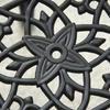 Three-Piece Aluminium Floral Bistro Garden Set - Black