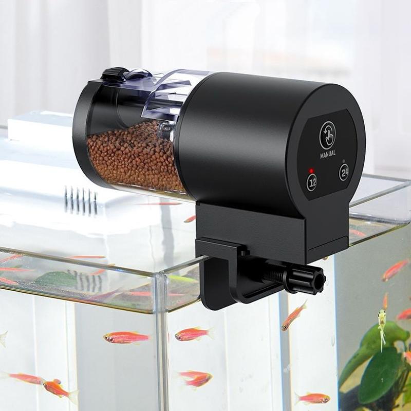 1 Set Large Capacity Aquarium Goldfish Feeder 100Ml Automatic Fish Tank Feeder Intelligent Timing Auto Feeder