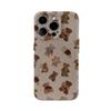 Teddy Bear Patchwork Phone Case for IPhone 17AIR 16E 16 15 14 13 12 11 17 Pro Max Plus Double-layer Back Cover