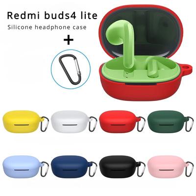 Funda protectora de silicona para auriculares Redmi Buds4 Lite, bonita funda de silicona siamesa de color puro para Redmi Buds4 Lite.