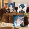 1pc Game Genshin Impact Xingqiu Anime Pillow Case Fashion Square Pillowcase Bedroom Sofa Room Ins Decoration Leisure