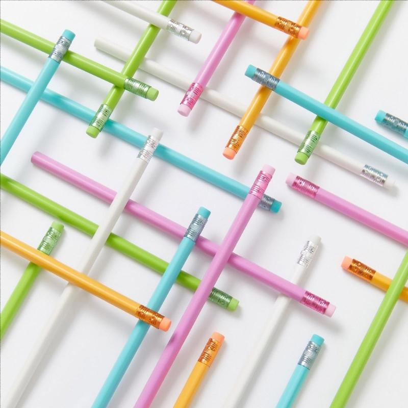 30 Pcs Drawing Pencils Triangle Pencils With Eraser Macaron Color Pencils School Supplies For School Office Sketching